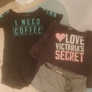 Victoria secret pink pajamas bundle
